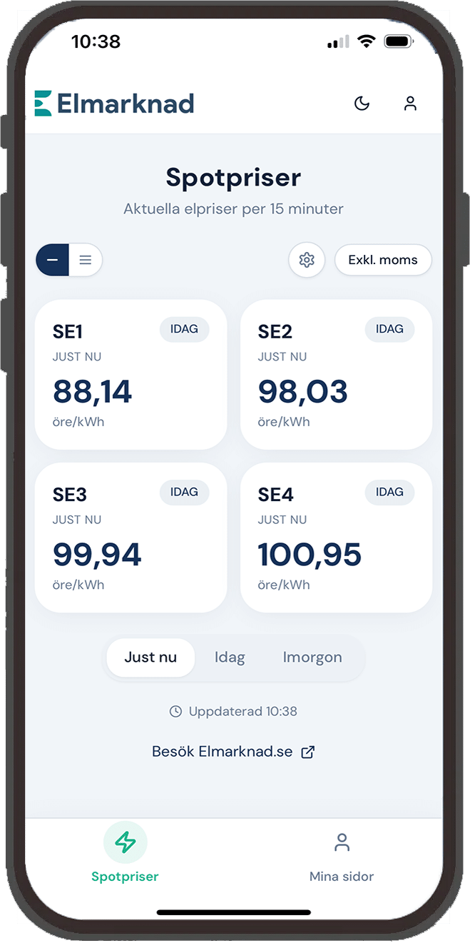 elmarknad mobilapp screenshot